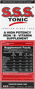S.S.S. Tonic Iron and Vitamin B Supplement High Potency Vitamins Bottle 10 Fl Oz - 3 Pack