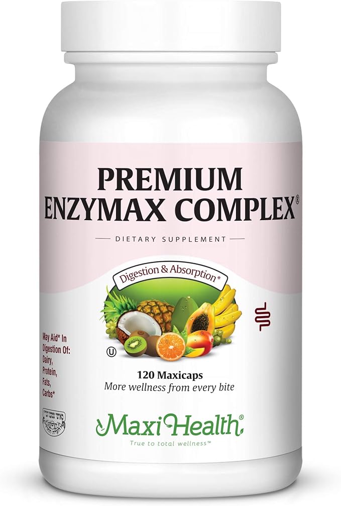Digestive Enzymes Supplement – Plant-Based Digestive Enzymes for Women &amp Men – Aids Digestion of Protein Fat Carbs &amp Fiber – Supports Gut Health Gas &amp Bloating Relief – Enzymax Complex