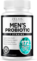 ZELSO Probiotic for Men 175 Billion CFU Probiotic Supplement Designed for Men's Health 30 Day Supply