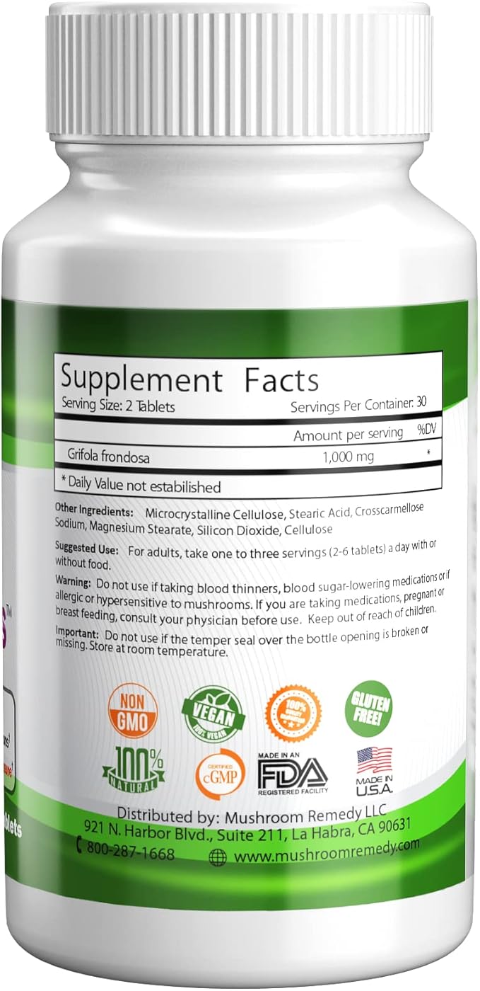 PRO-Liver &amp Pancreas | Best All-Natural Herbal Supplement for Pancreas &amp Liver Support Detox Clinically Studied Grifola frondosa Mushroom Extract Vegan NON-GMO USA Made 60 Tablets
