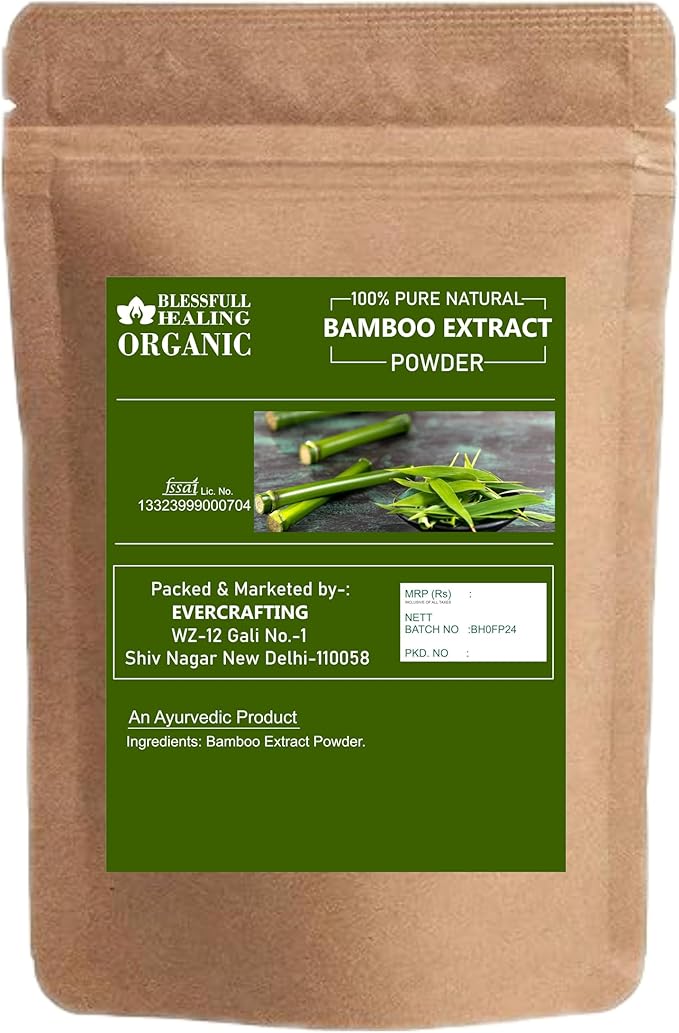Blessfull Healing Organic Bamboo Extract Powder 100% Pure Natural 100 Gram / 3.52 oz