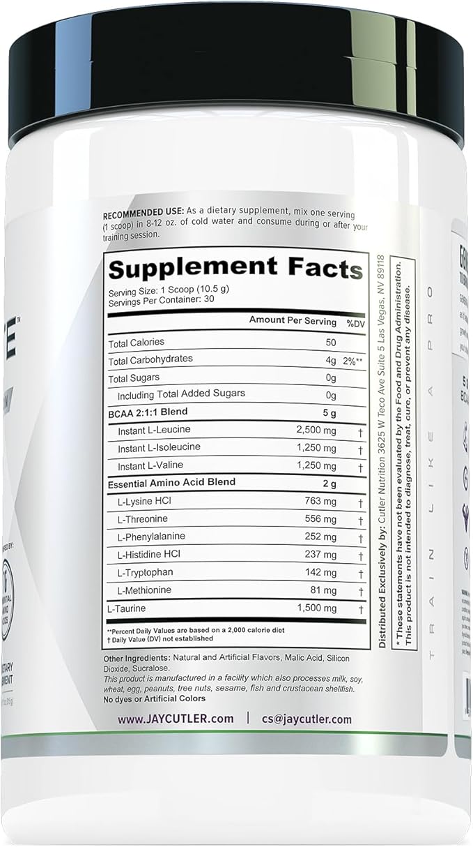 Cutler Nutrition Generate EAA and BCAA Powder: Best Branched Chain Amino Acids Supplement with Essential Amino Acids 5g BCAAs 2g EAAs for Lean Muscle Mass | Pina Colada 30 Servings