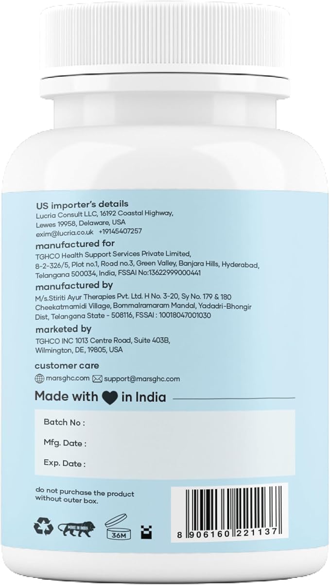 mars by GHC Surge Natural Sea Moss Caps (60N) : Powered with Black Seed &amp Vitamin D3 | Packed with 84 Minerals | Good Health Company - Pack of 2