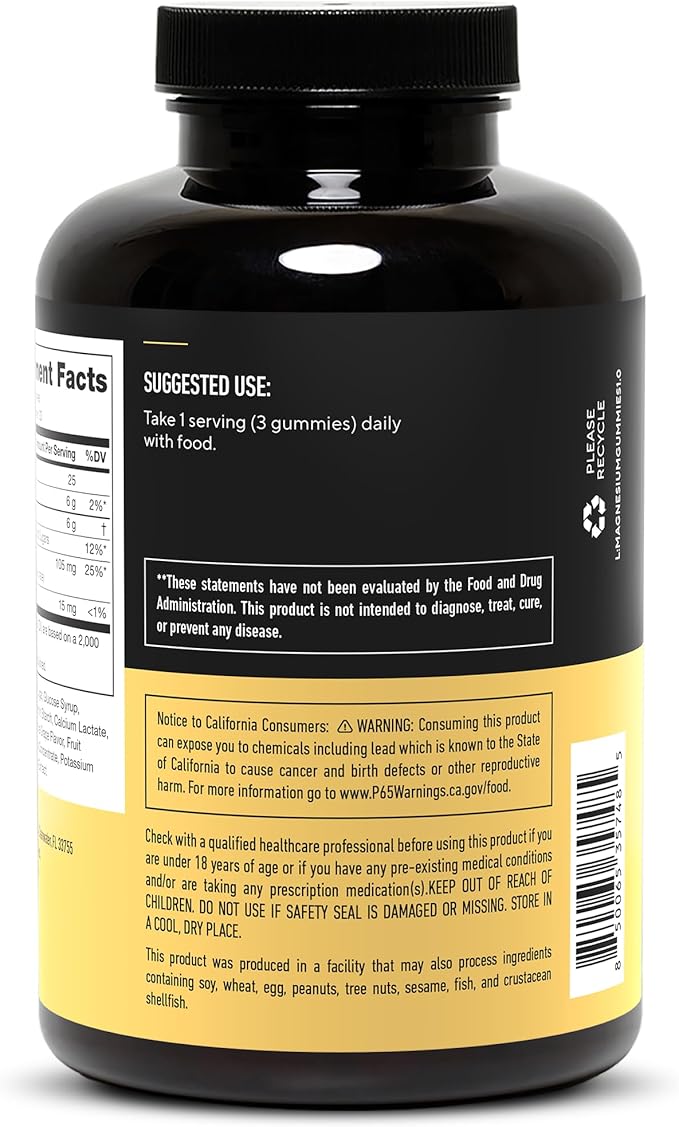 Legion Magnesium Glycinate Supplements - High Absorption Magnesium Supplement for Women &amp Men - Magnesium Mineral Supplements to Help Boost Athletic Performance - 30 Serving Grape Gummies