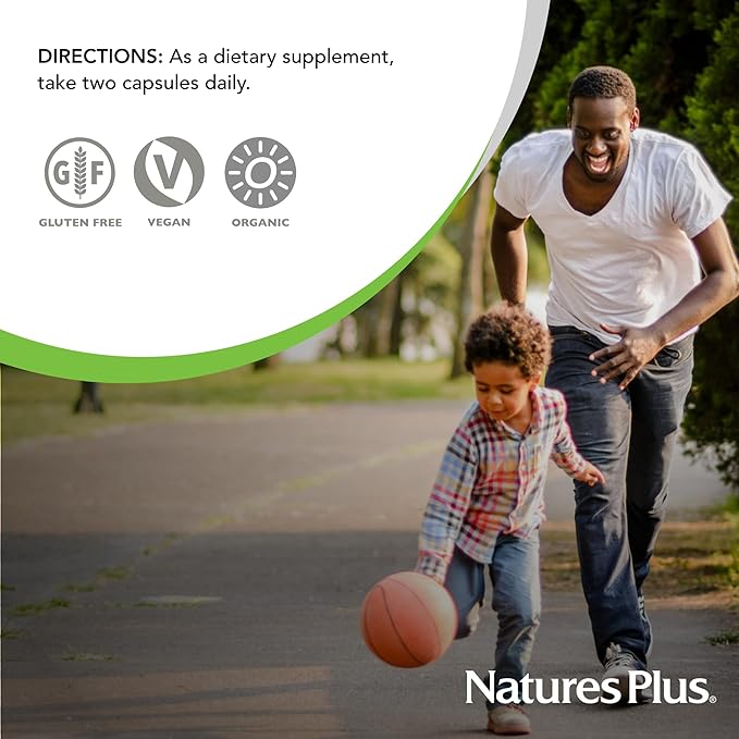 NaturesPlus Source of Life Garden Vitamin C - 60 Capsules Pack of 2 - Immune System Support - USDA Certified Organic Non-GMO Vegan Gluten Free - 60 Total Servings