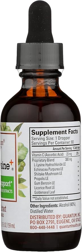 Quantum Super Lysine+ Liquid Extract 2 fl oz (59 ml) Liquid