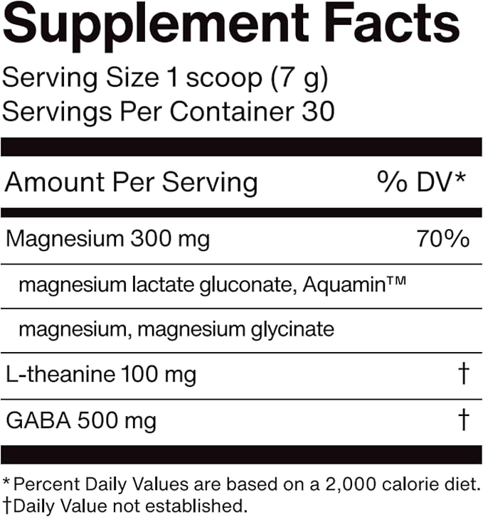 mellö Magnesium Supplement Superblend Powder - Magnesium Glycinate with L-Theanine GABA and 70 Trace Minerals - Supports Sleep Relaxation Balanced Energy - Lavenderberry Flavor 30 Servings