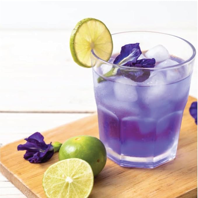 USDA Organic Butterfly Pea Flower Tea 8.82oz 750+ Cups | Great for Iced or Hot Brewed Herbal Tea | Natural Blue &amp Purple Food Coloring | Rich Source of Antioxidants | Caffeine Free Non-GMO No