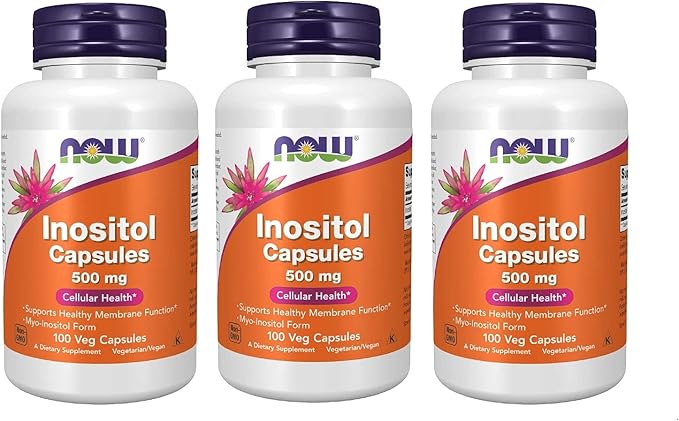 NOW Foods Foods Inositol 500mg100 Capsules (Pack of 3)