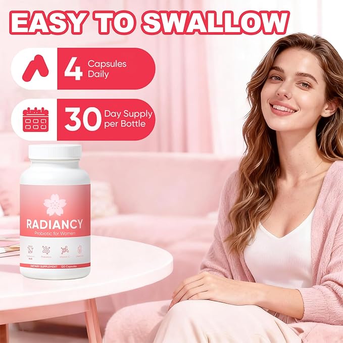 Vaginal Probiotic for Women Vaginal Health - Vaginal Dryness &amp Ph Balance with Lactobacillus Strains Cherry Blossom Extract Hyaluronic Acid Vitamin C - 120 Count