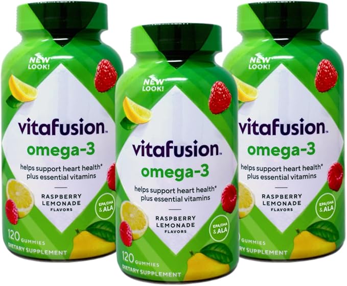 Vitafusion Omega-3 GTLvb Gummies - 120 Count (3 Pack)