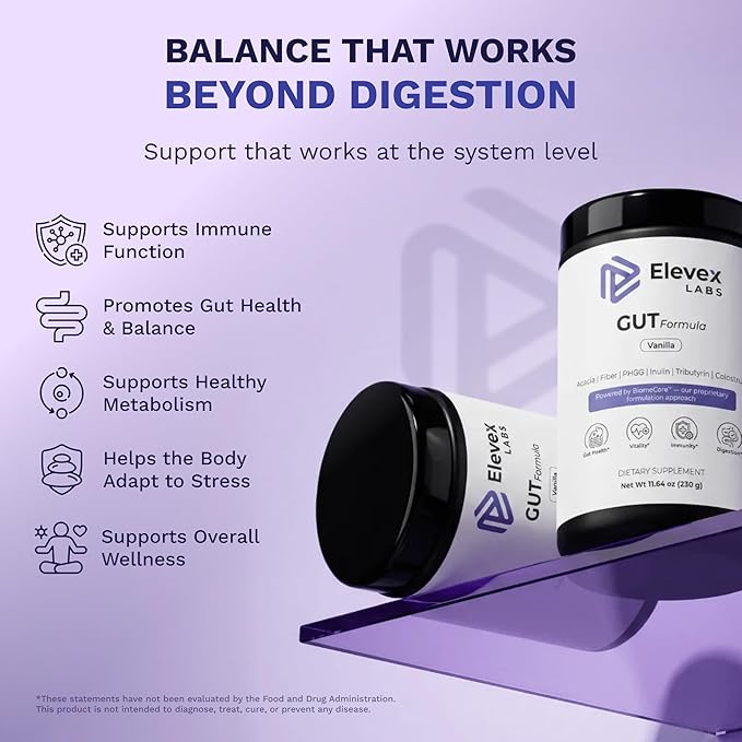 Gut Health Supplement Powder – Digestive Health Formula with Colostrum Tributyrin &amp PHGG Prebiotics for Gut Health Gut Lining Gut-Brain &amp Bloating Relief for Women &amp Men – 30 Servings
