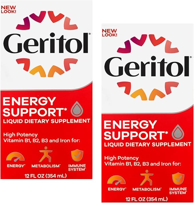 Geritol Liquid Energy Support B-Vitamins12 Fl Oz (Pack of 2)