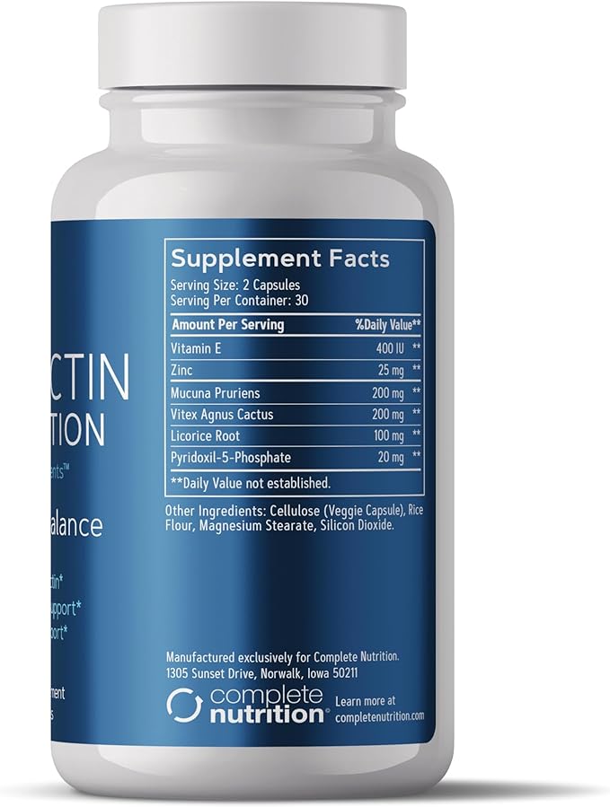 Prolactin Prevention Prolactin Support Supplement Inhibits Prolactin Supports Dopamine for Gynecomastia and Post Cycle Support 60 Capsules
