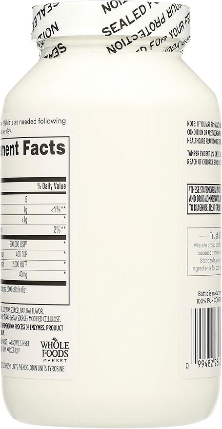 365 by Whole Foods Market Papaya Enzymes 500 Chews (Pack of 2)