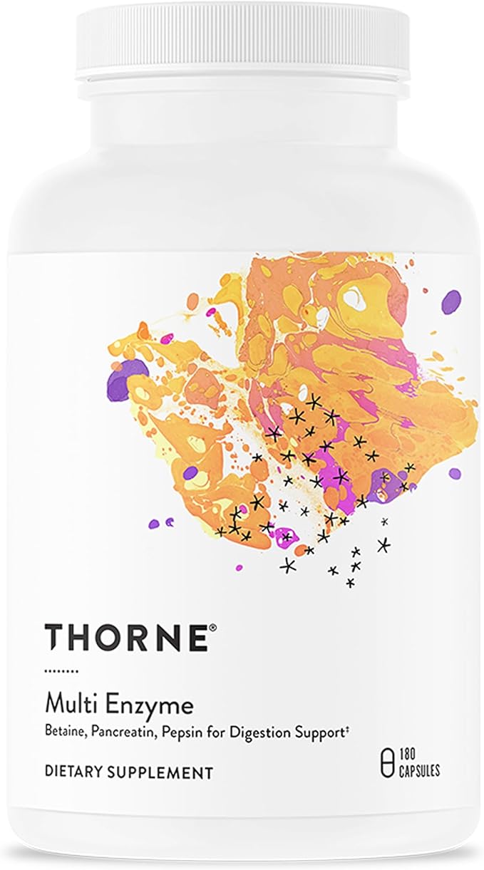THORNE - Multi Enzyme (Formerly B.P.P.) - Betaine Pepsin Pancreatin - Comprehensive Blend of Digestive Enzymes to Support Normal Digestion* - Dairy-Free - 180 Capsules - 90 Servings