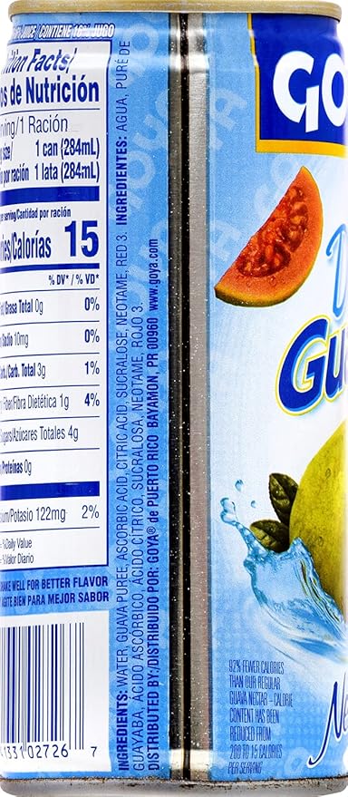 Goya Foods Diet Guava Nectar 9.6 Fl Oz (Pack of 24)