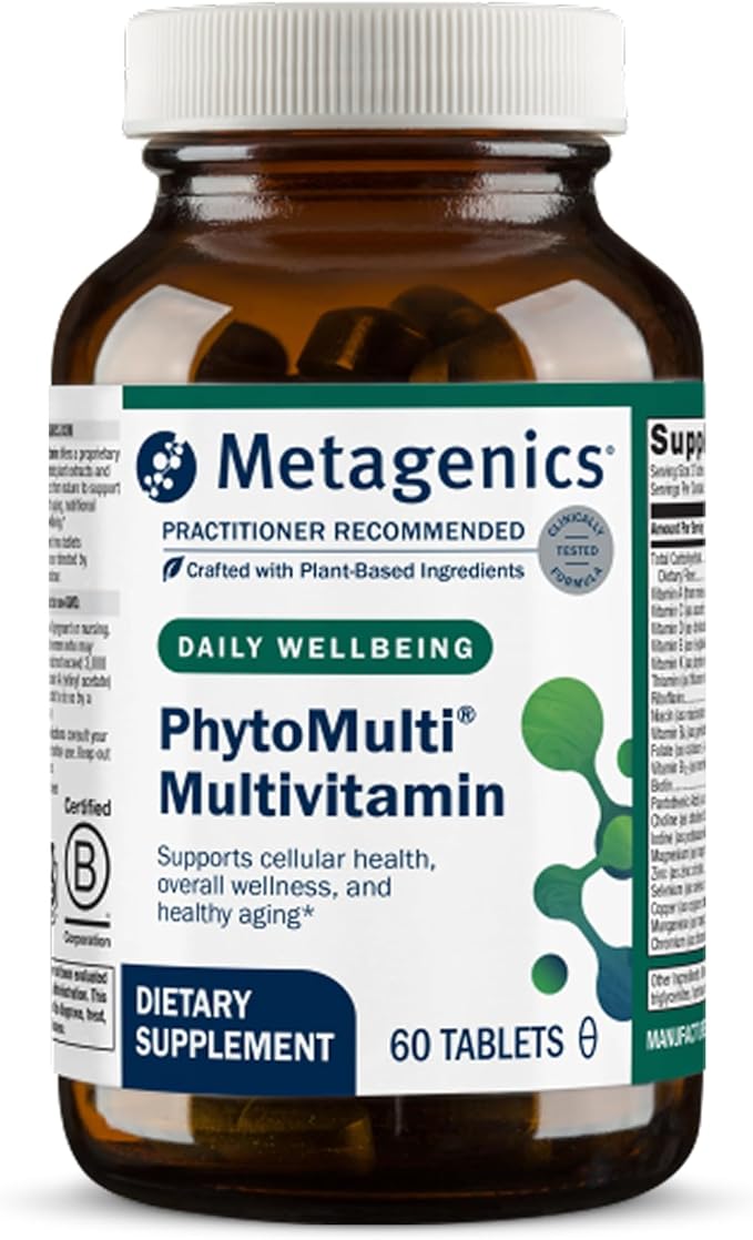 Metagenics PhytoMulti Multivitamin - 20+ Essential Vitamins &amp Minerals with Phytonutrients - Supports Healthy Aging Cellular Health Energy &amp Immune Function - Non-GMO &amp Gluten-Free - 60