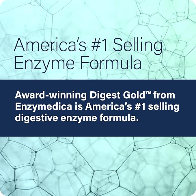 Enzyme Science Digest Gold 90 Capsules - Maximum Strength Vegan Enzyme Supplement for Better Digestion with Amylase Lipase and Protease