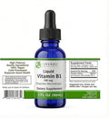 Liquid Vitamin B1 Thiamine Mononitrate 100mg per Serving– High-Potency Thiamine Drops for Energy Nerve Health &amp Mood Support – Alcohol-Free Fast-Absorbing Non-GMO Made in USA