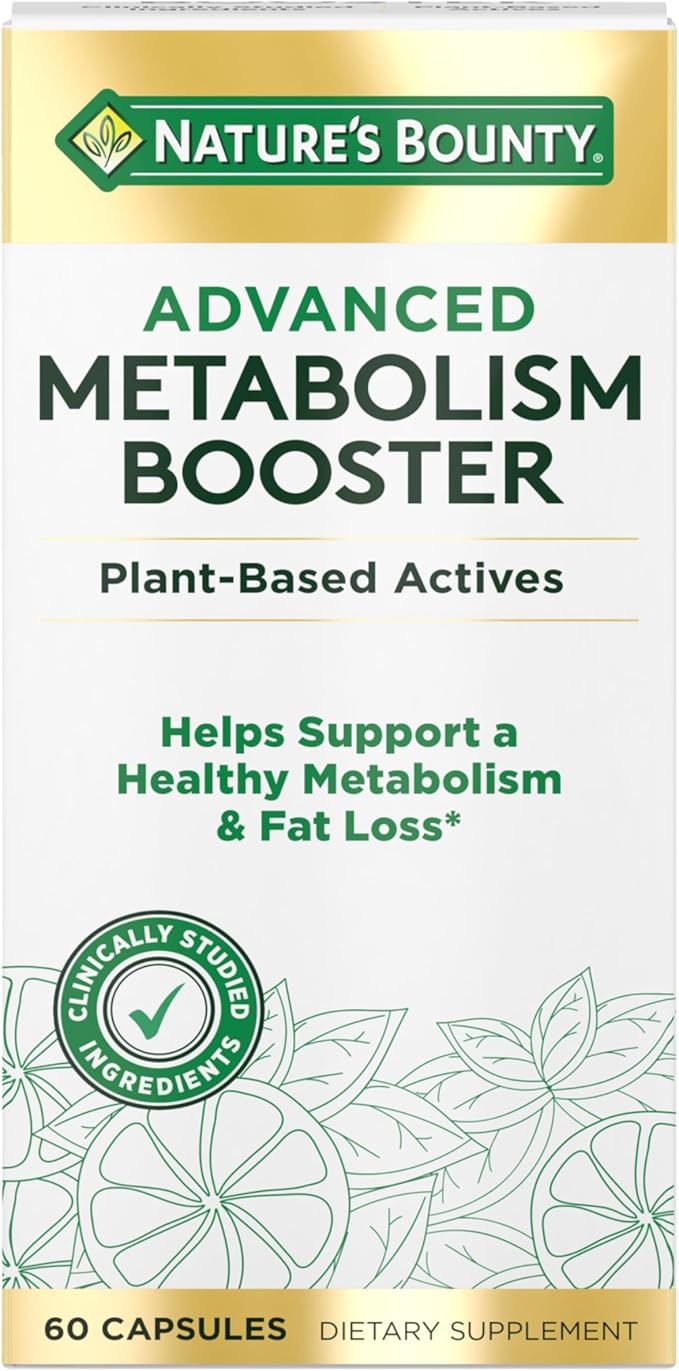 Nature's Bounty Advanced Metabolism Booster Helps Support Healthy Metabolism &amp Fat Loss 60 Capsules