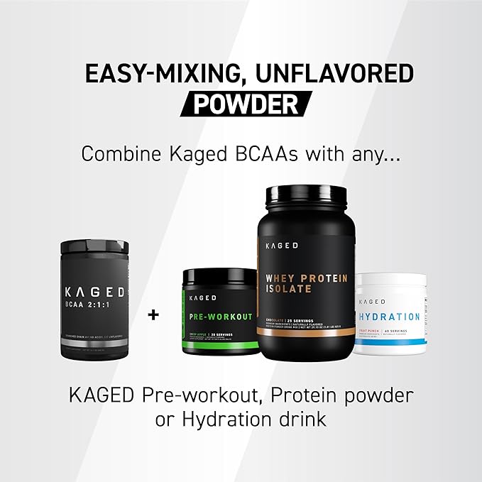 BCAA Powder Kaged BCAAs Amino Acids Fermented Plant Based &amp Vegan Friendly Branched Chain Amino Acid 5g BCAA Unflavored Amino Acid Supplements for Men 72 Servings