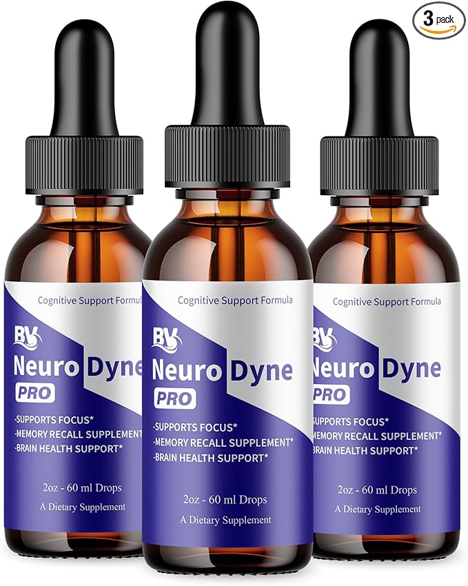 BLUE VIBE NeuroDyne Drops Neuro Dyne Advanced Strength Overall Health &amp Wellness Support Supplement NeuroDyne Premium All Natural Daily Health and Overall Energy Formula (3 Pack - 6oz / 180ml)