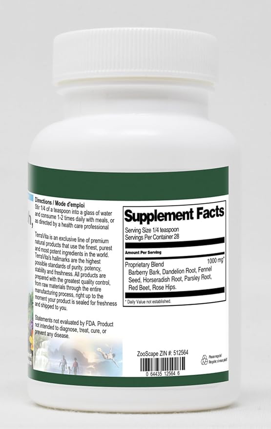 Terravita Liver Complex Powder - Red Beet Horseradish Dandelion and More (1 oz ZIN: 512564) - 3 Pack