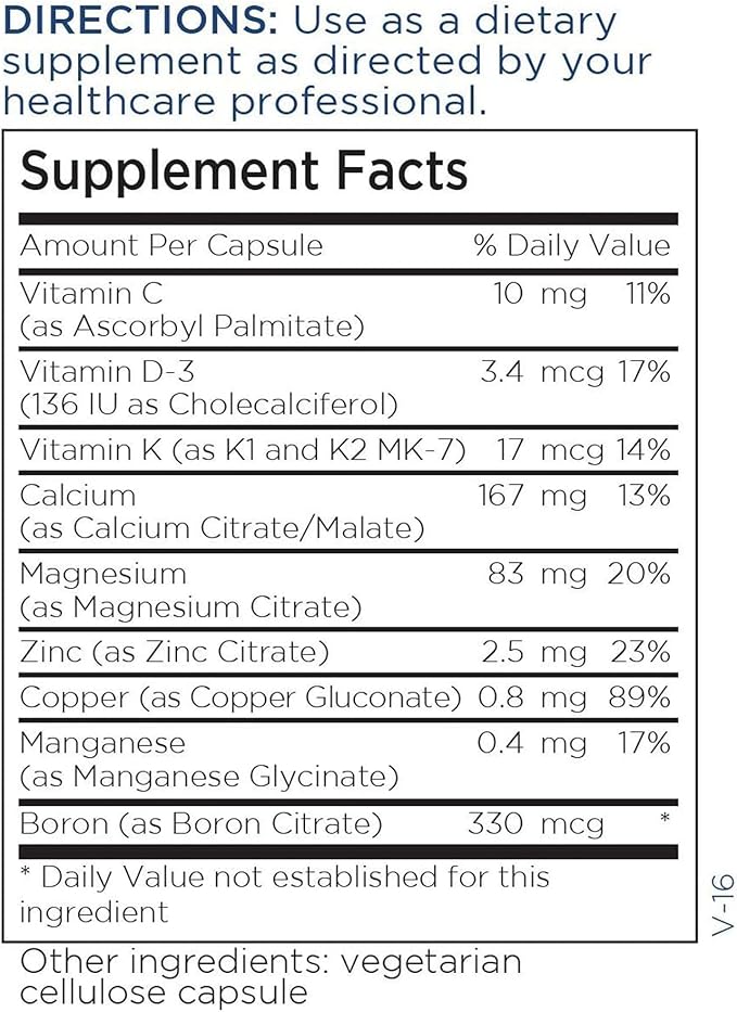 Metabolic Maintenance Rebuild - Calcium MagnesiumVitamin D &amp K Blend - Bone Health Support - Vegetarian Capsules - No Unnecessary Binders or Fillers - 60 Servings - 180 Count