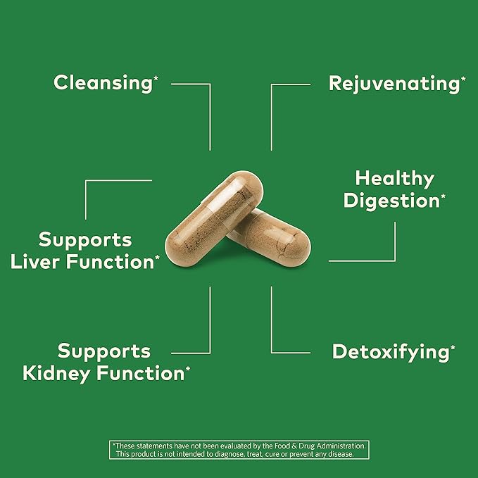 ORGANIC INDIA Liver Kidney Herbal Supplement - Detoxify &amp Rejuvenate Supports Healthy Liver &amp Kidney Function Vegan Gluten-Free Kosher USDA Certified Organic Non-GMO - 90 Capsules