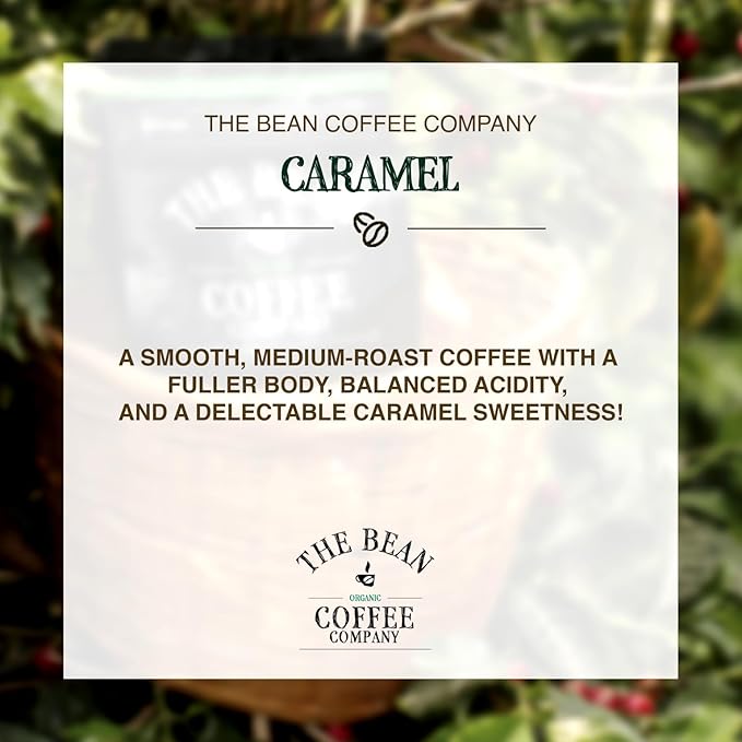 The Bean Organic Coffee Company Caramel Medium Roast Whole Bean Coffee 16-Ounce Bag