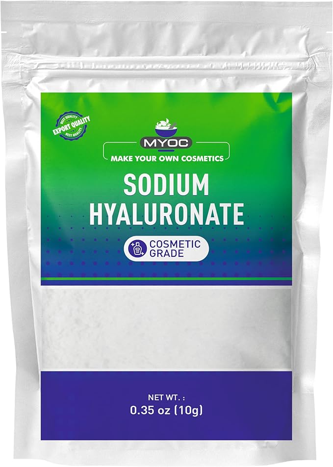 Sodium Hyaluronate Powder – Cosmetic Grade – 10 g / 0.35 oz - Hyaluronic Acid Powder for Skincare &amp DIY Cosmetic Formulations