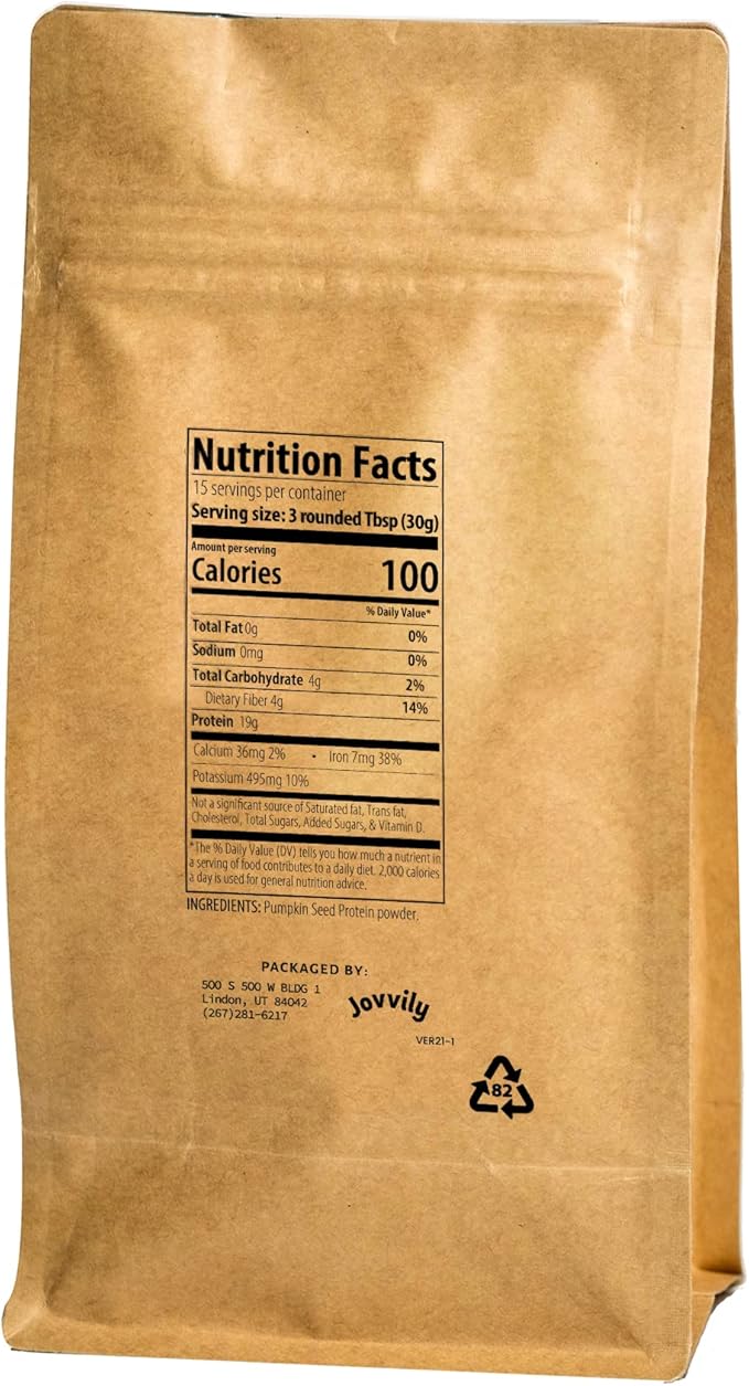 Jovvily Microcrystalline Cellulose Cricket Protein &amp Pumpkin Seed Powder Bundle - 1lb - Superfoods - No Fillers