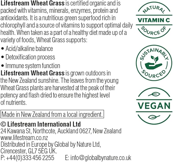 Lifestream Wheat Grass Powder 100g (Organic)