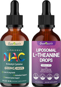 Liposomal Liquid NAC &amp L Theanine Drops N Acetyl Cysteine 600 mg &amp Theanine 400 mg for Kids &amp Adults