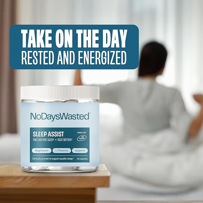 Magnesium Sleep Supplement - Magnesium Threonate Chelated Magnesium's Bisglycinate L-Theanine &amp Apigenin - Sleep Assist - Powerful Blend for Better Sleeping and Restful Nights - 60 Capsules