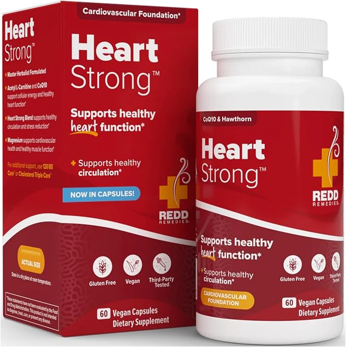 Redd Remedies Heart Strong Supports Cardiovascular Health 60 Tablets