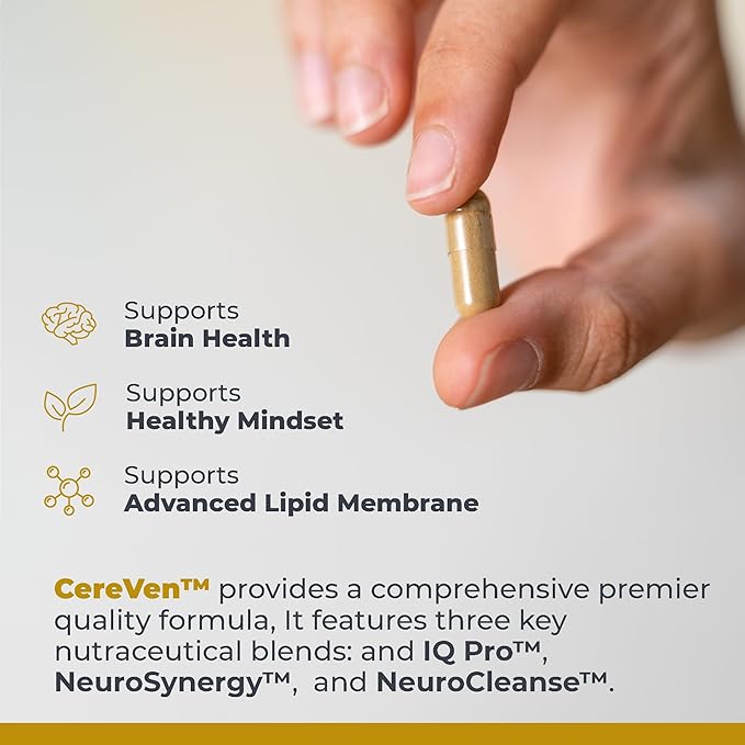 Premier Research Labs CereVen - Herbal Brain Supplement for Memory &amp Focus Featuring Rhodiola Rosea Rhodiola Rosea Supplement for Brain Health Support - 60 Vegetarian Capsules