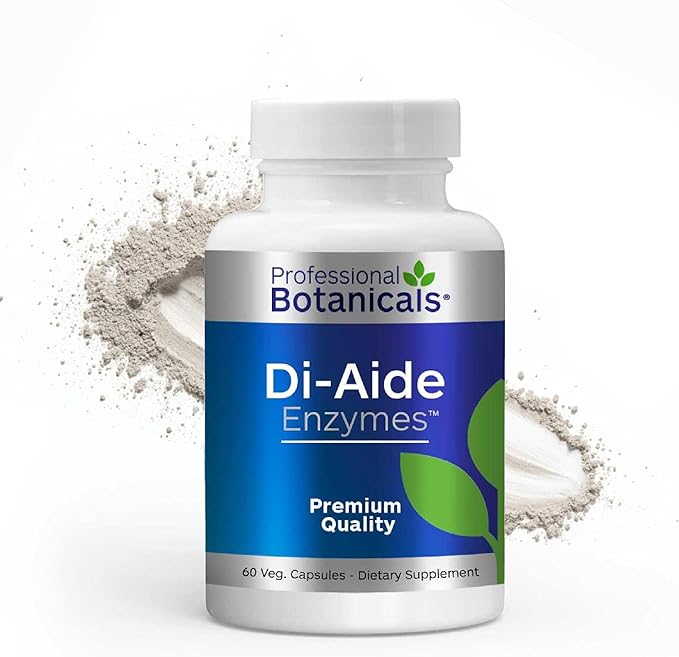 Professional Botanicals DI-AIDE Enzymes Advanced Digestive Support Relieves Bloating &amp Indigestion Natural Ingredients Vegan &amp Non-GMO – 120 Capsules