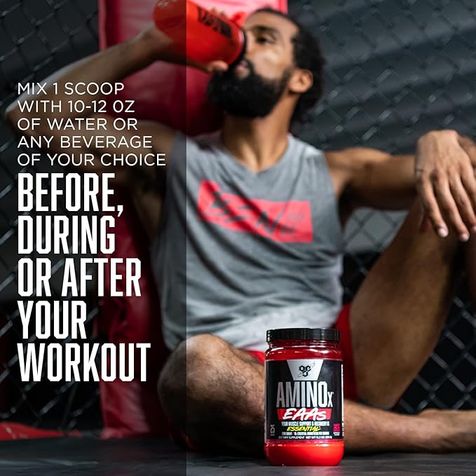 BSN Amino X EAAs Muscle Recovery &amp Endurance 10g Essential Amino Acids 5g BCAAs Zero Sugar Caffeine Free Watermelon Splash 13.2oz 25 Servings