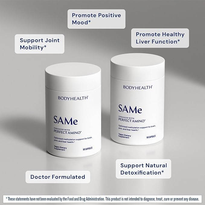 BodyHealth Same 400mg - Optimized Methylation Support for Brain Joint Cartilage and Liver Health* - 60 Capsules