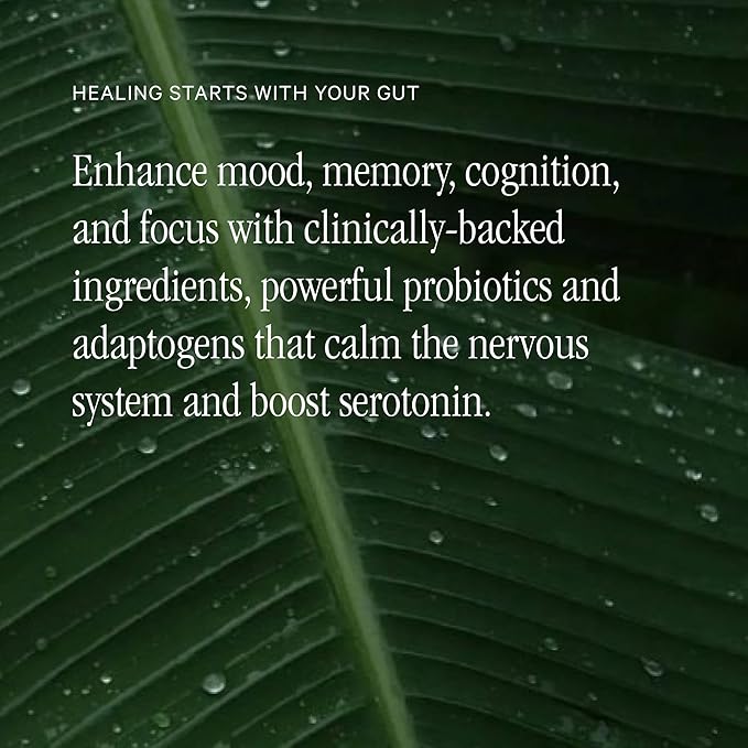 Juna Gut Therapy – L-Glutamine Amino Acids &amp Probiotics for Gut-Brain Support – Helps Mood Focus &amp Mental Clarity – Dual-Action Probiotics Support Microbiome Balance – With Clinically Studied