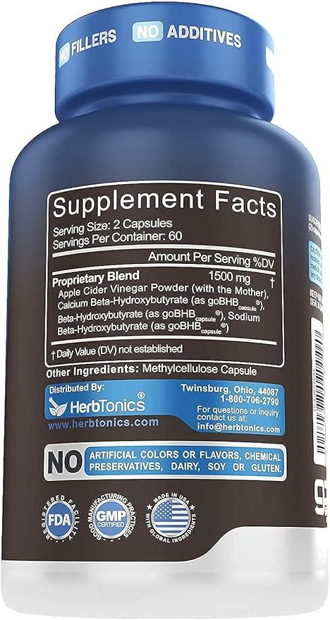 Herbtonics Apple Cider Vinegar Plus Keto BhB Salts with OxyDigest Bundle