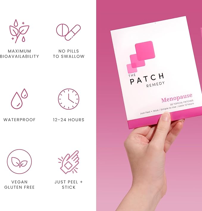 The Patch Remedy Menopause Patch | Black Cohosh Damiana Valerian Ginger | 30 Patches