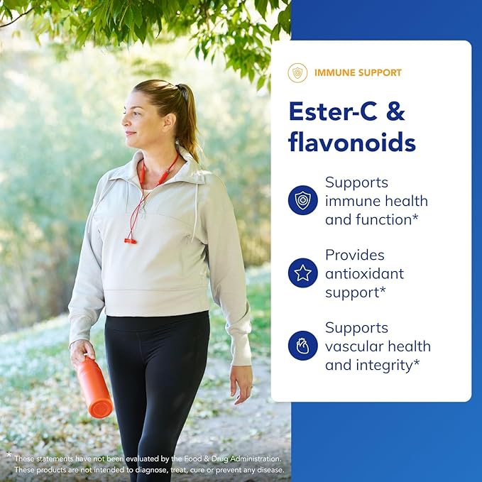 Pure Encapsulations Ester-C &amp Flavonoids - Vitamin C Supplement for Antioxidants - Immune &amp Vascular Support* with Calcium &amp Rutin - Gentle on Digestion - Vegan &amp Non-GMO - 180 Capsule