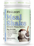 Fit &amp Lean Meal Shake Fat Burning Meal Replacement Meal Replacement with Protein Fiber Probiotics and Organic Fruits &amp Vegetables Cookies and Cream 1lb 10 Servings Per Container