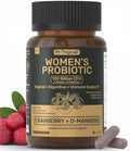 Probiotics for Women - 100 Billion CFU 11 Strains with Organic Prebiotics Cranberry Extract D-Mannose - Women’s Probiotic for Digestive Vaginal Urinary Health &amp pH Balance - Non-GMO 60 Capsu