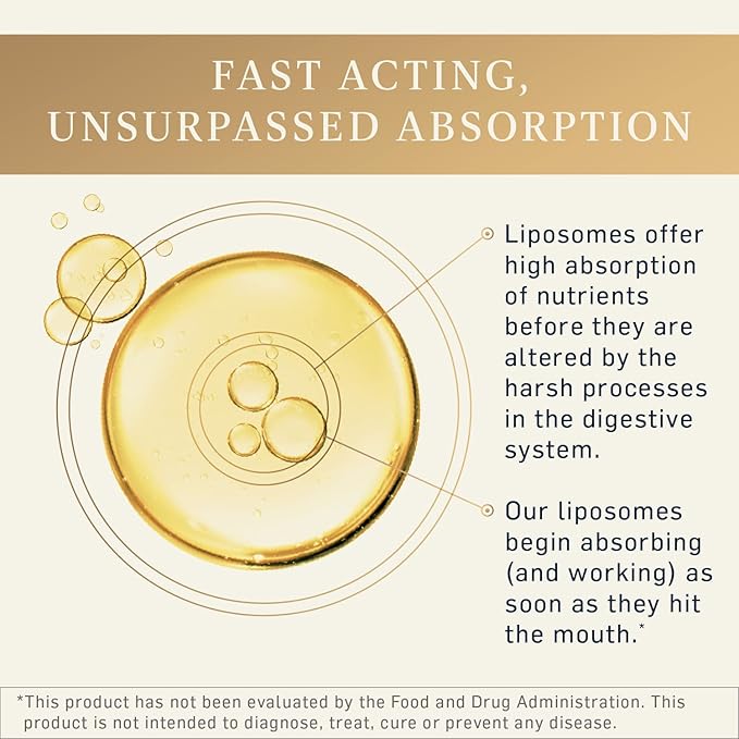 Quicksilver Scientific Liposomal GABA + L Theanine - Calm Stress Response &amp Brain Support - Bioavailable GABA Supplement with L Theanine 100mg (1.7oz/50ml)