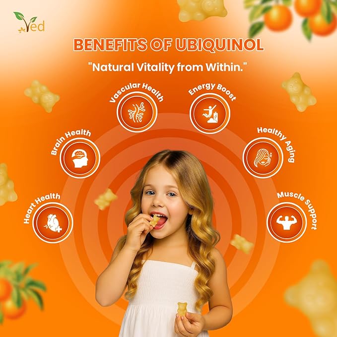 Ubiquinol Gummy 150 mg 90 Counts High Absorption/Enhanced boiactivity CoQ10.