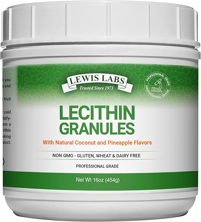 Lecithin Granules Supplement | Natural Soy Lecithin Powder is an Excellent Source of Phosphatidyl Choline | Lactation Support Immune Function &amp Support Brain Health 16 oz